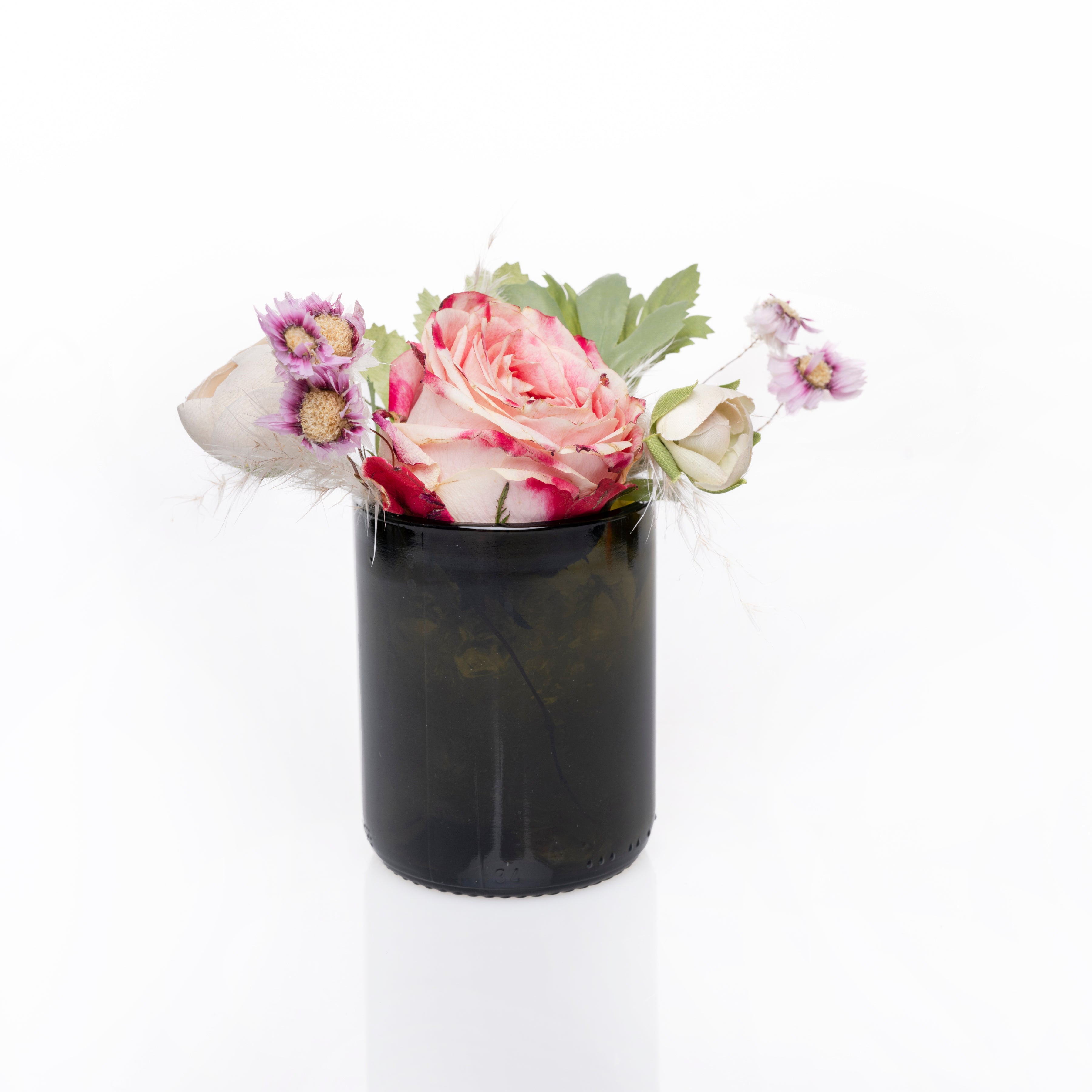 Vase aus Weinflasche klein - Upcycled ’Kleine’ Vase aus
