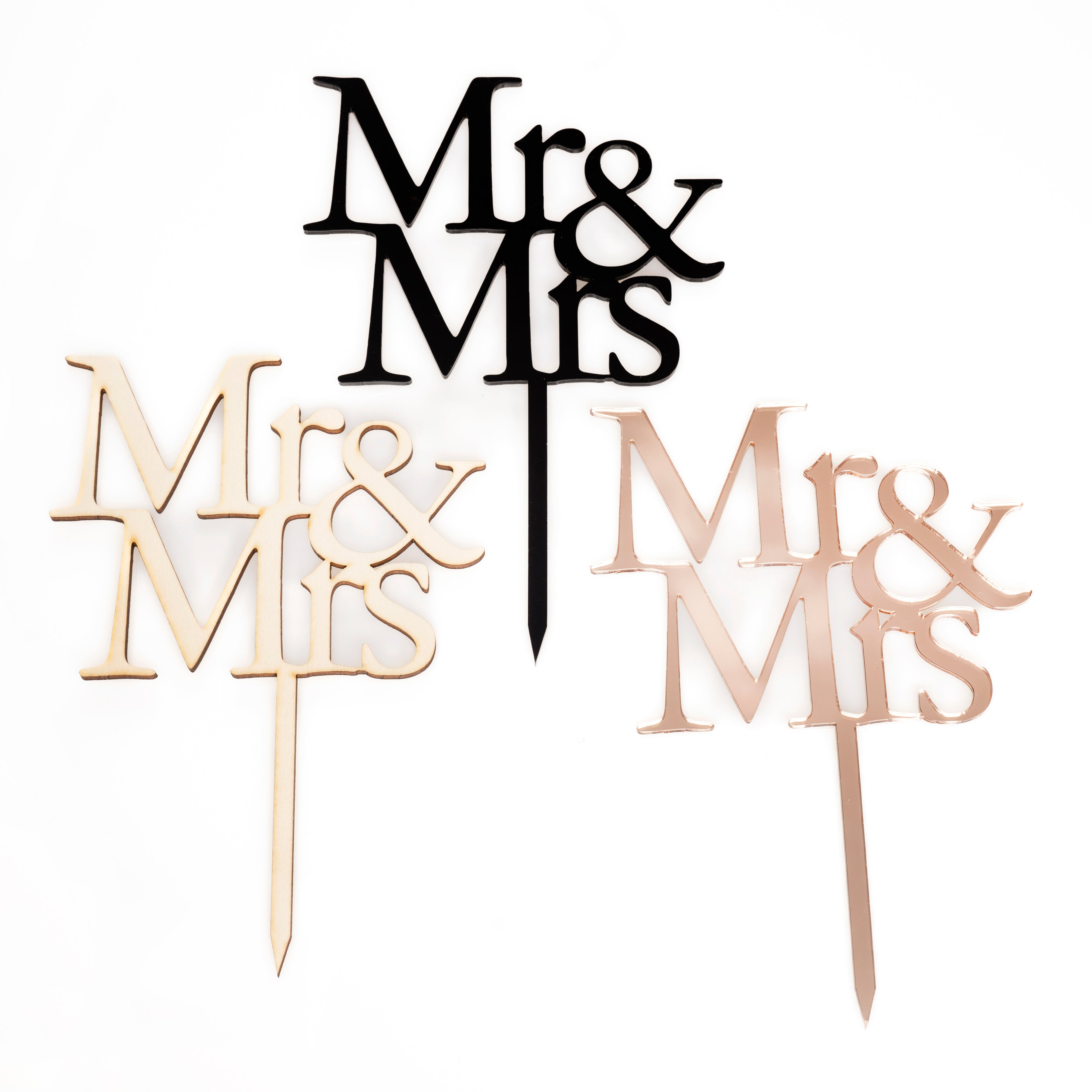 Caketopper Mr & Mrs gerade - Verleihen Sie Ihrer Hochzeit