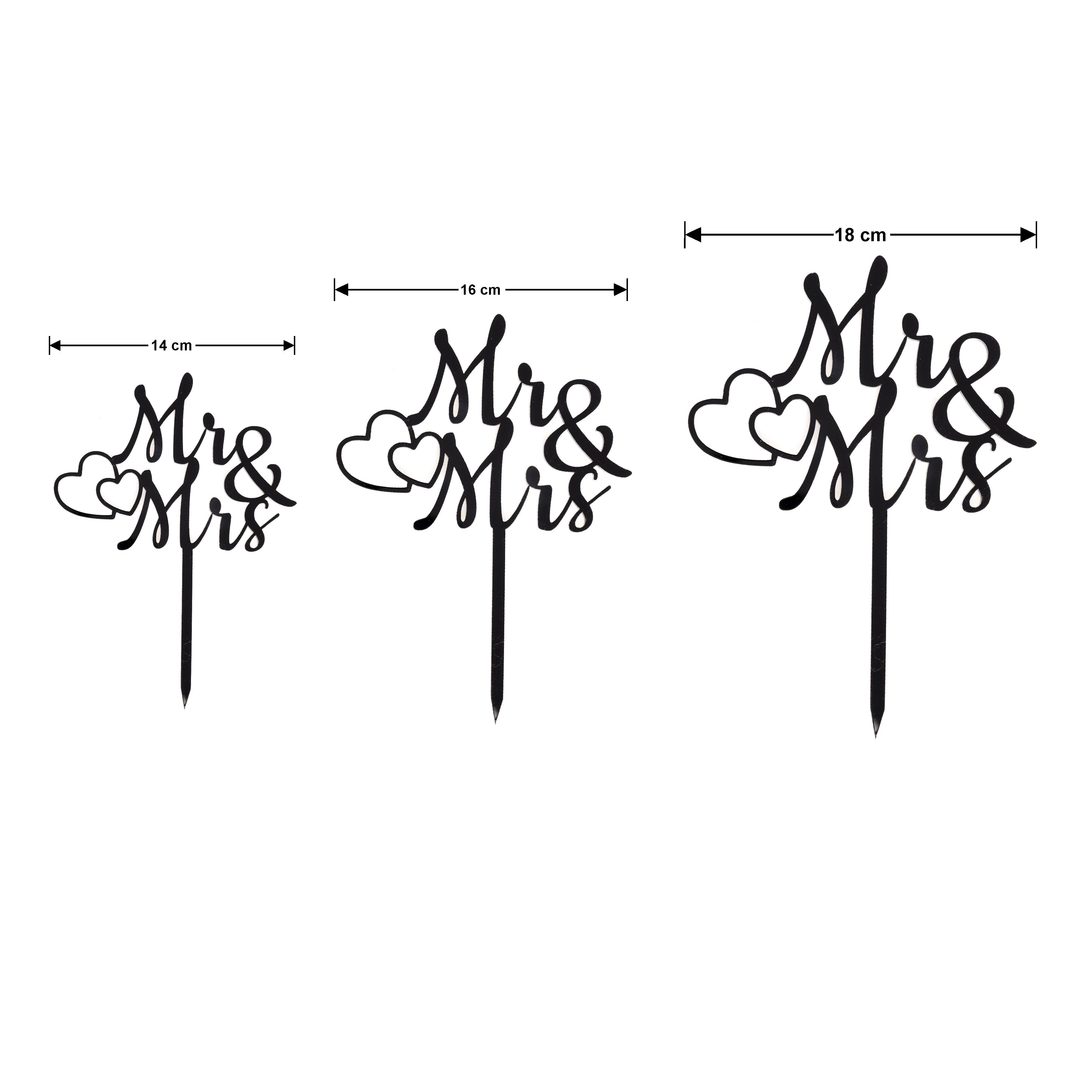 Caketopper Mr & Mrs mit Herz - Machen Sie Ihre Hochzeit