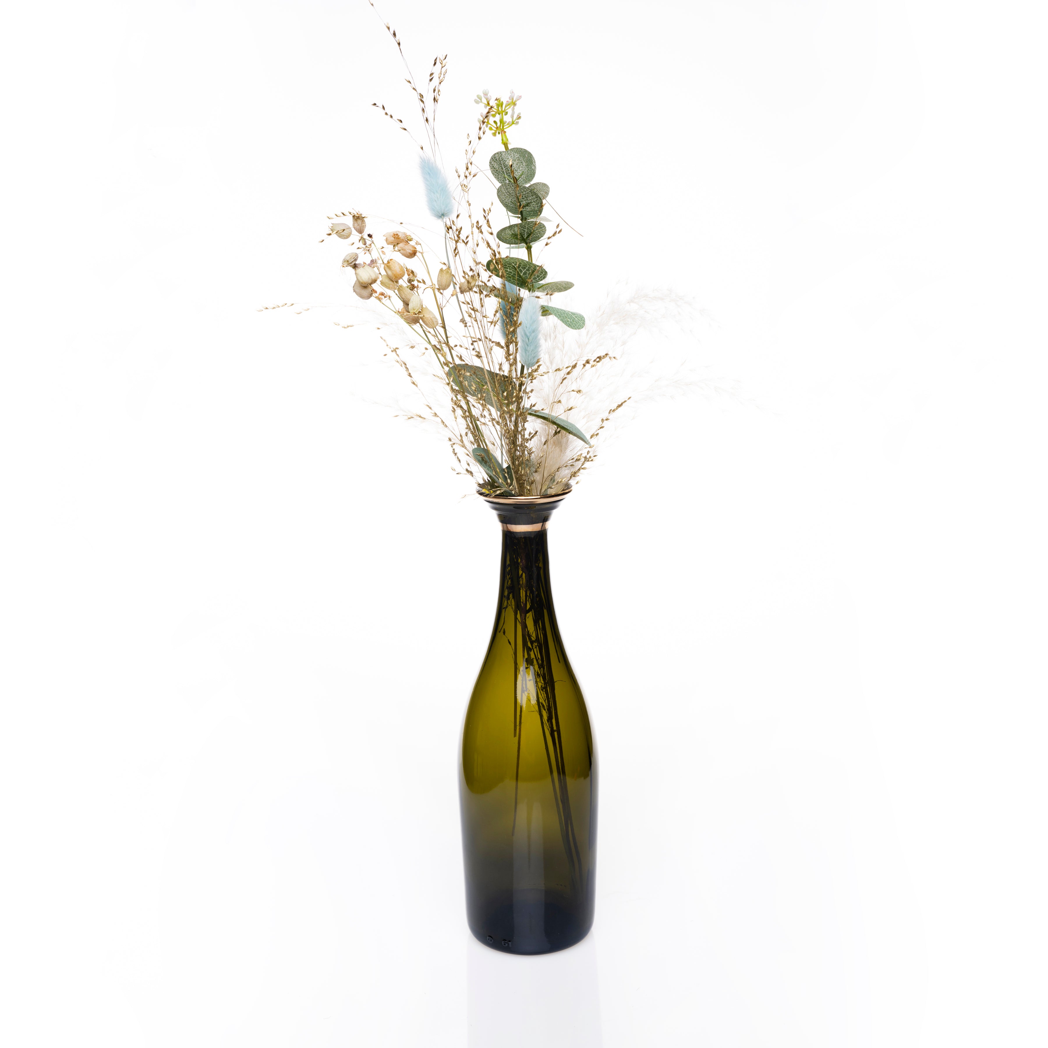 Vase aus Champagnerflasche - Upcycled Champagnerflaschenvase