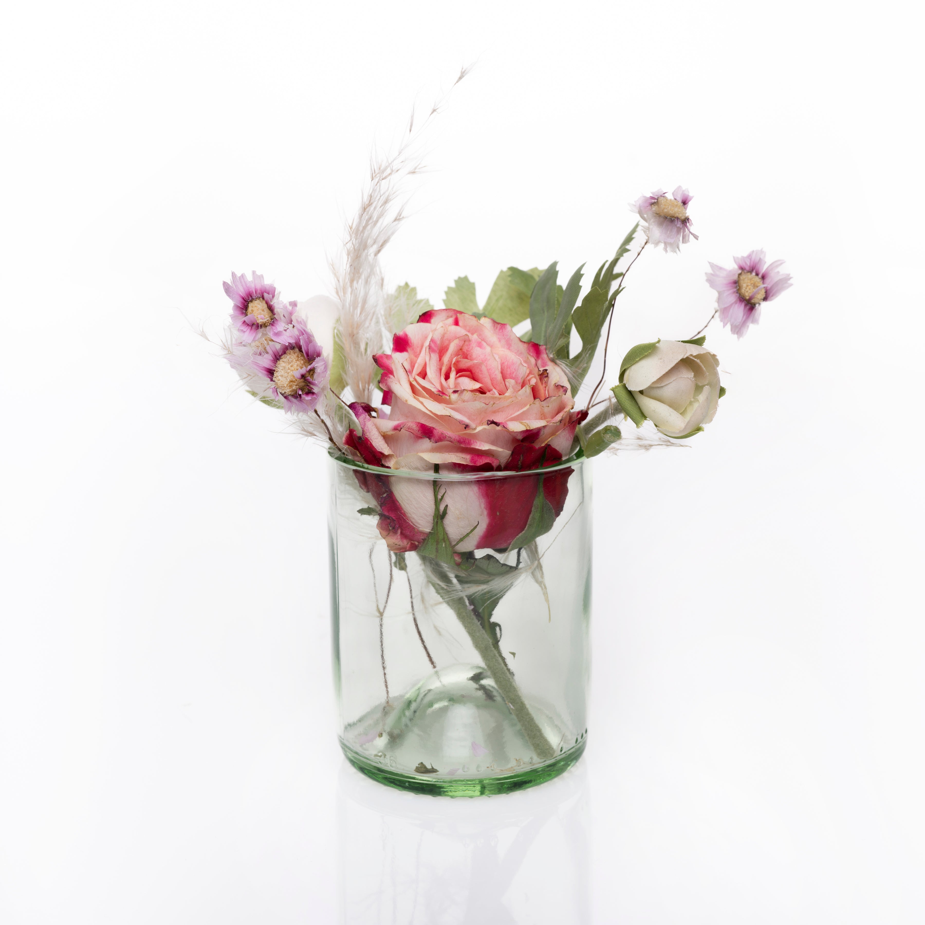 Vase aus Weinflasche klein - Upcycled ’Kleine’ Vase aus