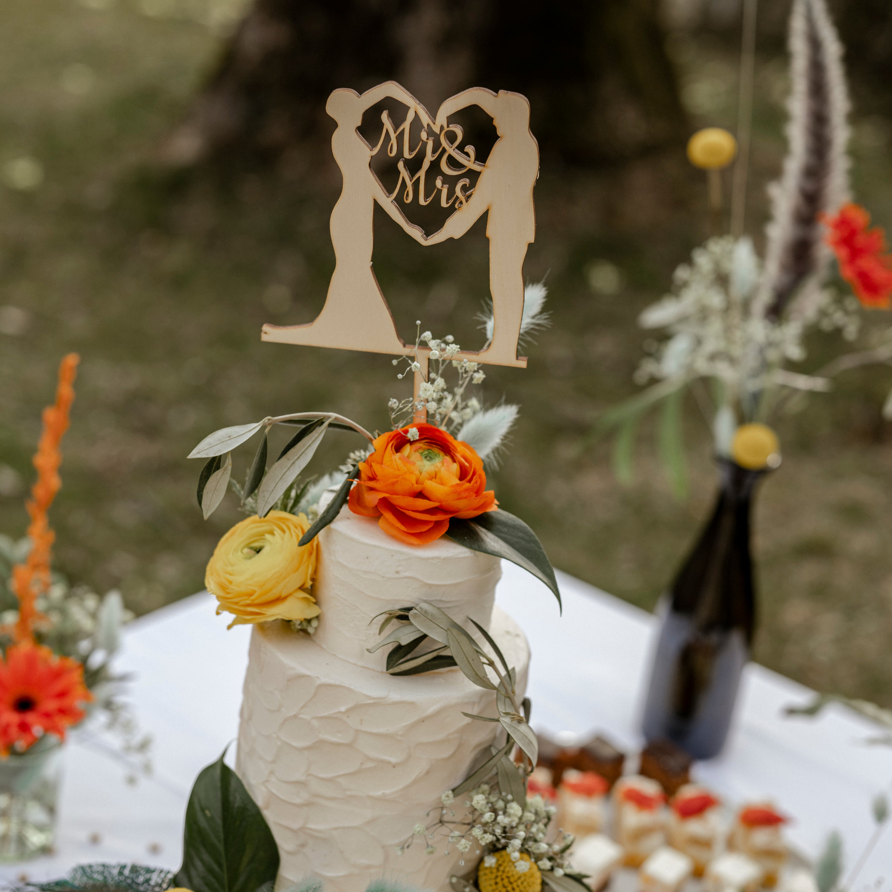 Caketopper Brautpaar - Brautpaar-Kuchenaufsatz – perfekt für