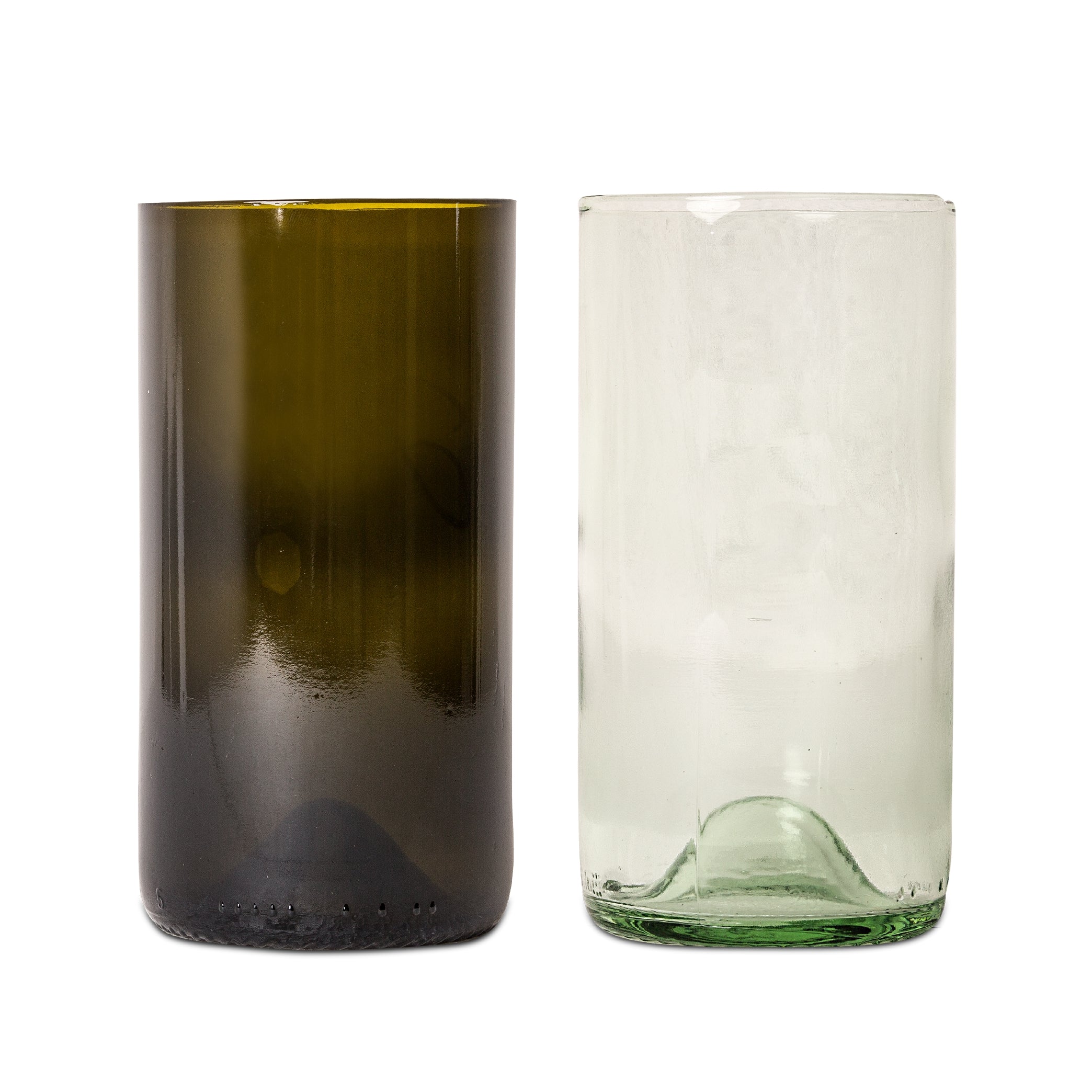 Glas aus Weinflasche - Upcycling-Glas aus einer Weinflasche