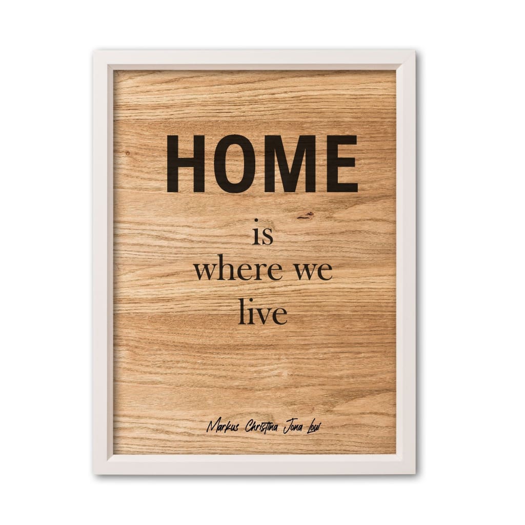 HOME is where we live - Bilderrahmen