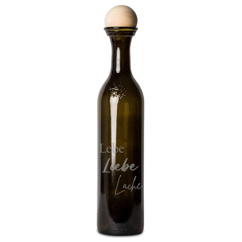 Karaffe aus Weinflasche "Lebe Liebe Lache" - Marchri Personalized Naturals