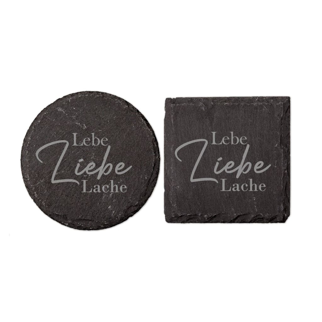 Untersetzer "Lebe Liebe Lache" - Marchri Personalized Naturals