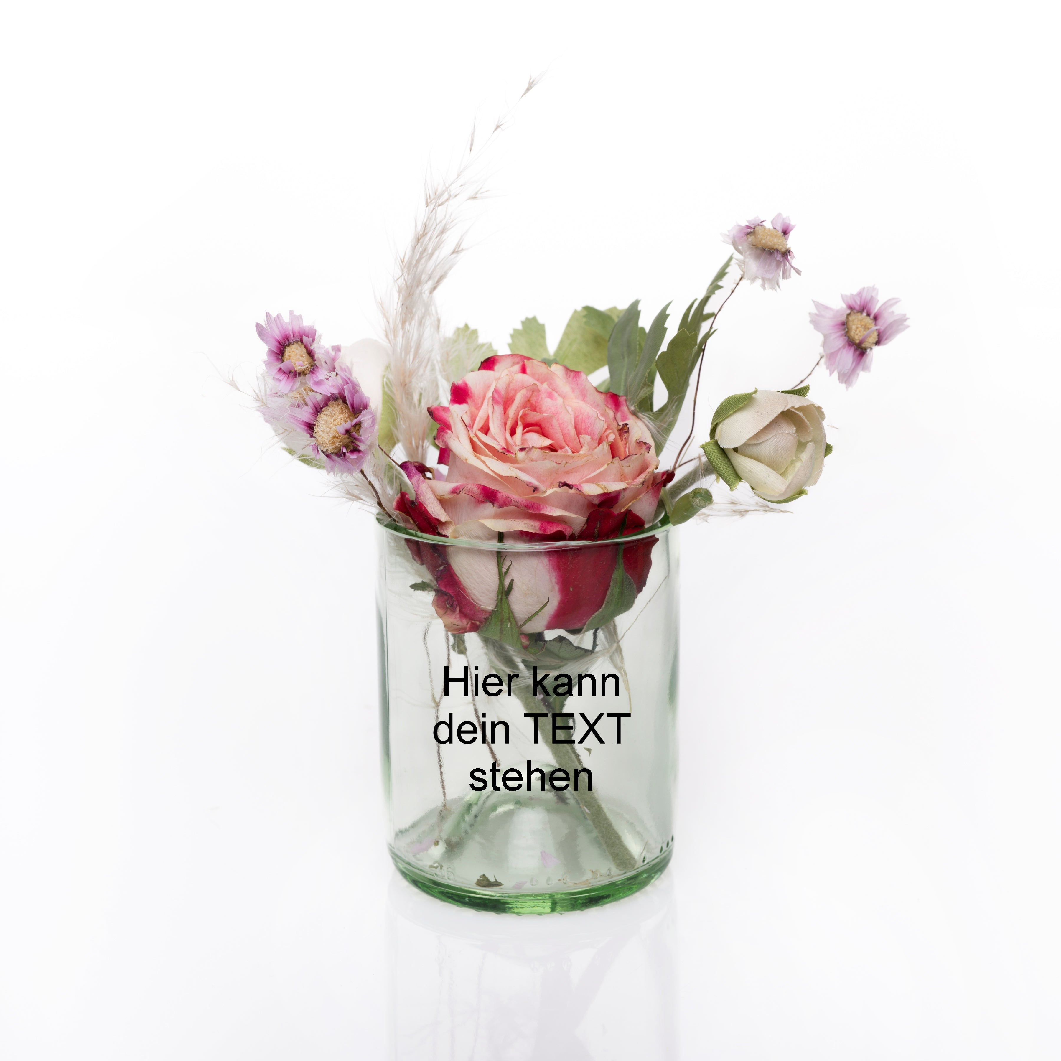 Vase aus Weinflasche klein-personalisiert -